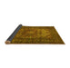 Sideview of Medallion Yellow Traditional Rug, tr1687yw