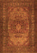 Serging Thickness of Machine Washable Medallion Orange Traditional Area Rugs, wshtr1687org