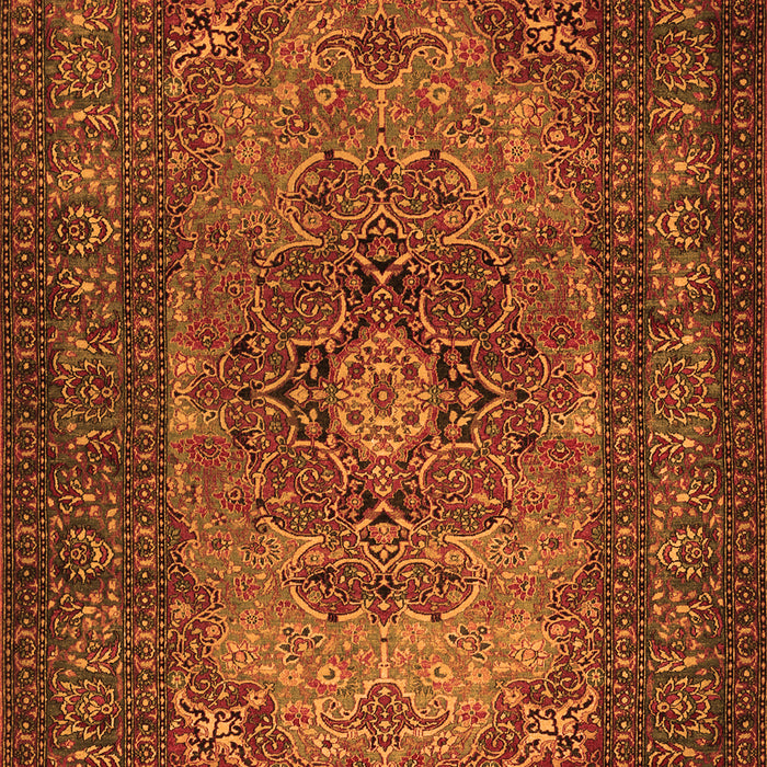 Medallion Orange Traditional Rug, tr1687org