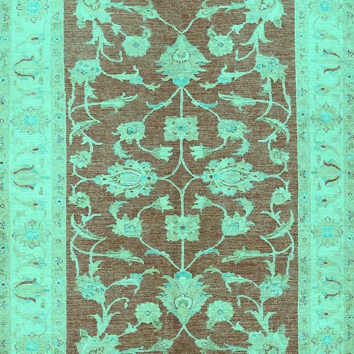 Machine Washable Oriental Turquoise Traditional Area Rugs, wshtr1688turq