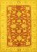 Machine Washable Oriental Yellow Traditional Rug, wshtr1688yw