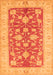 Serging Thickness of Machine Washable Oriental Orange Traditional Area Rugs, wshtr1688org