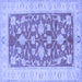 Square Oriental Blue Traditional Rug, tr1688blu