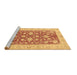 Sideview of Machine Washable Oriental Brown Traditional Rug, wshtr1688brn