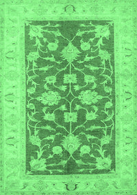 Oriental Emerald Green Traditional Rug, tr1688emgrn