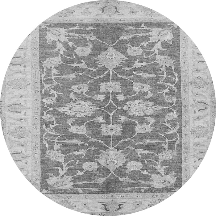 Square Oriental Gray Traditional Rug, tr1688gry
