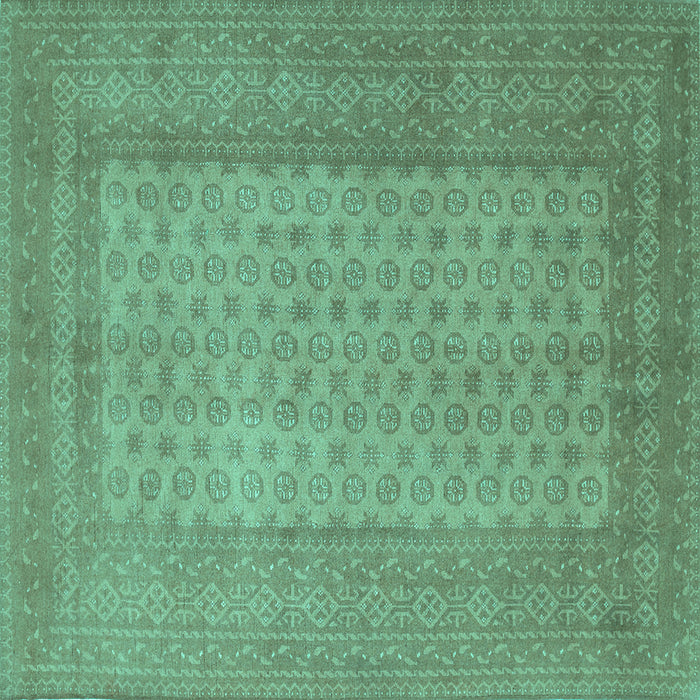 Square Southwestern Turquoise Country Rug, tr1689turq
