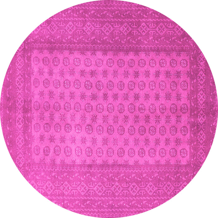 Round Southwestern Pink Country Rug, tr1689pnk