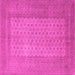 Square Southwestern Pink Country Rug, tr1689pnk