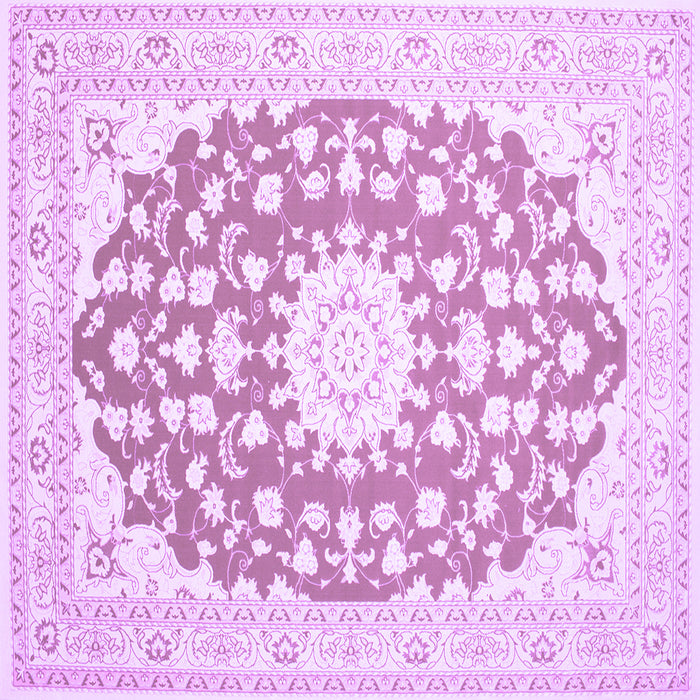 Square Medallion Purple Traditional Rug, tr168pur