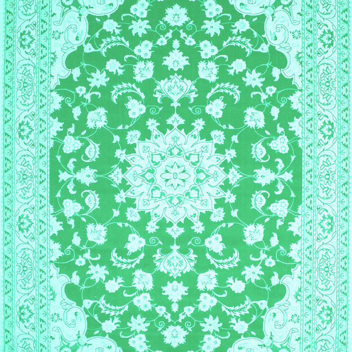 Medallion Turquoise Traditional Rug, tr168turq