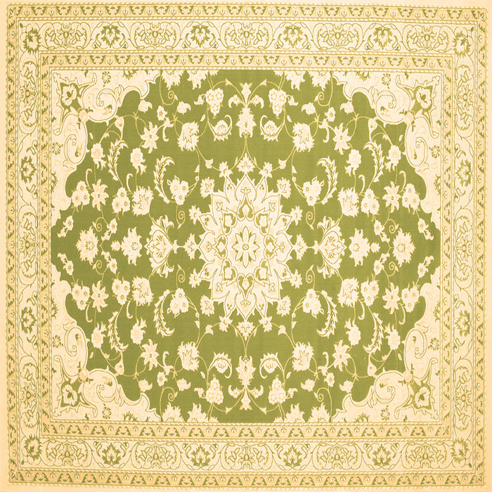 Square Medallion Brown Traditional Rug, tr168brn