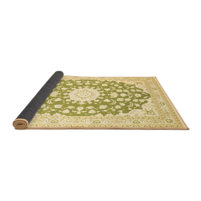 Sideview of Medallion Brown Traditional Rug, tr168brn