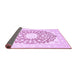 Sideview of Medallion Purple Traditional Rug, tr168pur