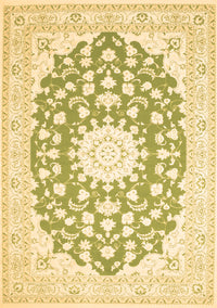 Medallion Brown Traditional Rug, tr168brn