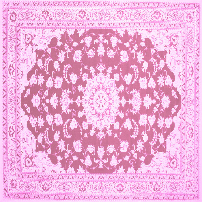 Square Medallion Pink Traditional Rug, tr168pnk