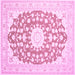 Square Medallion Pink Traditional Rug, tr168pnk