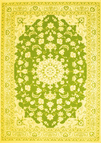 Medallion Yellow Traditional Rug, tr168yw