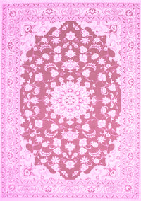 Medallion Pink Traditional Rug, tr168pnk