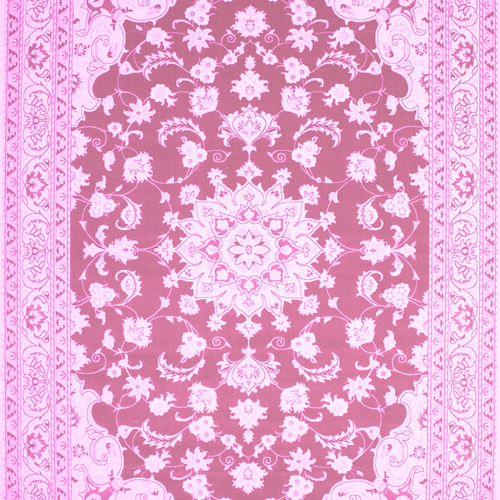 Medallion Pink Traditional Rug, tr168pnk