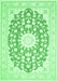 Medallion Emerald Green Traditional Rug, tr168emgrn