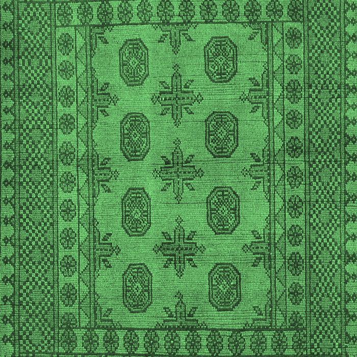 Machine Washable Southwestern Emerald Green Country Area Rugs, wshtr1690emgrn
