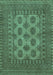 Southwestern Turquoise Country Rug, tr1690turq