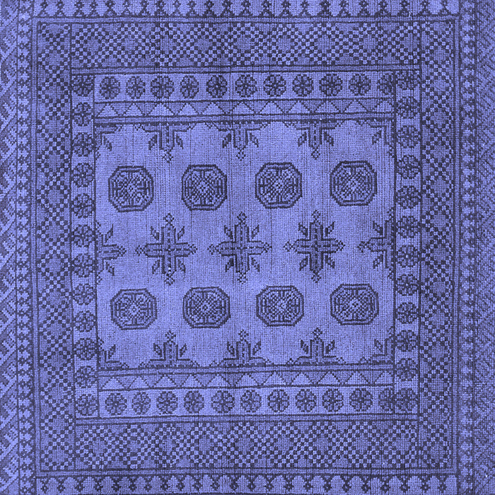 Square Machine Washable Southwestern Blue Country Rug, wshtr1690blu