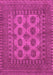 Machine Washable Southwestern Pink Country Rug, wshtr1690pnk