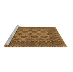 Sideview of Machine Washable Southwestern Brown Country Rug, wshtr1690brn