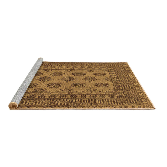 Sideview of Machine Washable Southwestern Brown Country Rug, wshtr1690brn