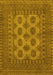 Machine Washable Southwestern Yellow Country Rug, wshtr1690yw