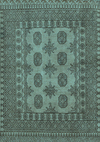 Southwestern Light Blue Country Rug, tr1690lblu