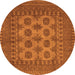 Square Southwestern Orange Country Rug, tr1690org