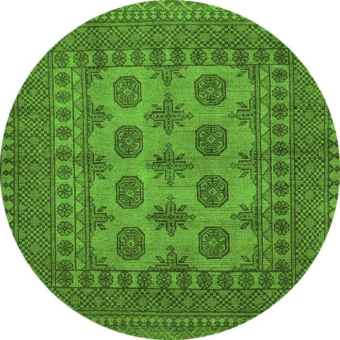 Square Southwestern Green Country Rug, tr1690grn