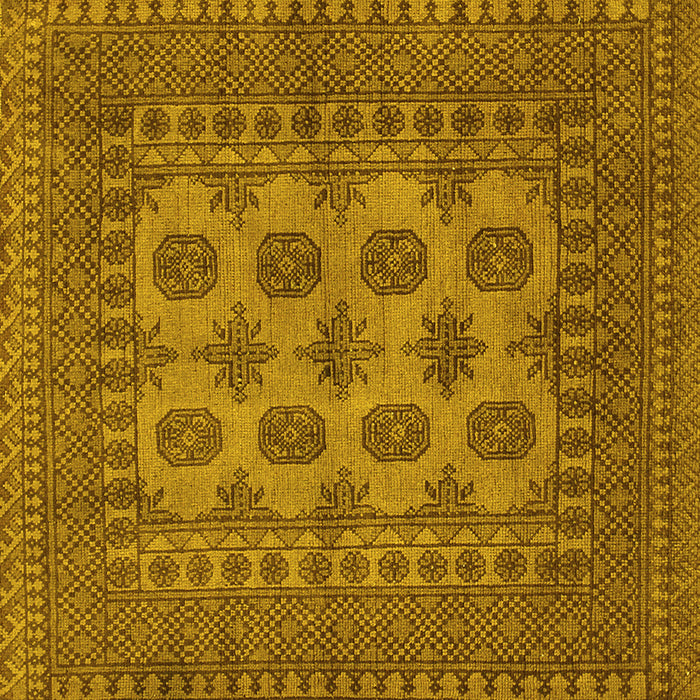 Square Machine Washable Southwestern Yellow Country Rug, wshtr1690yw