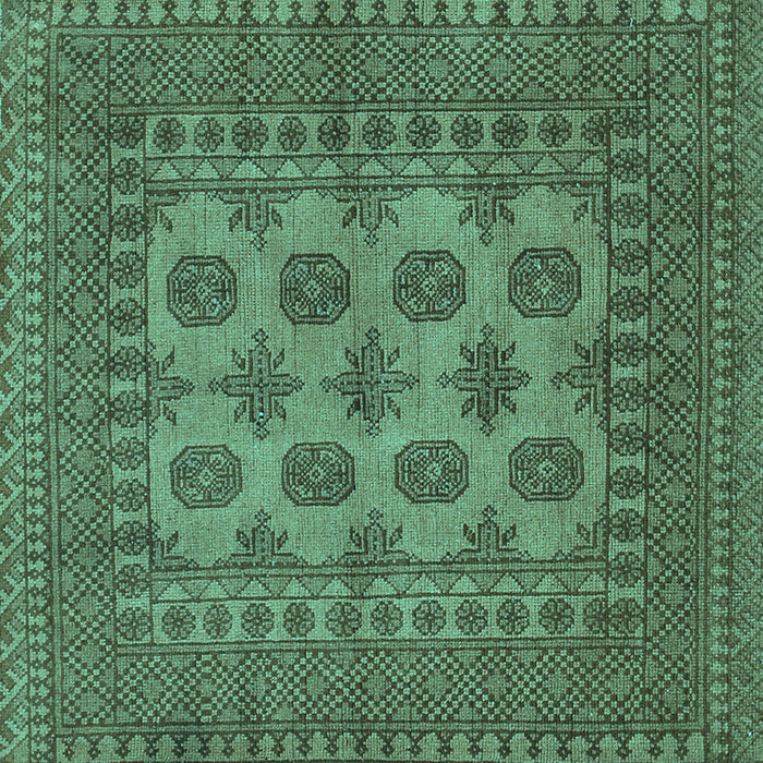 Square Southwestern Turquoise Country Rug, tr1690turq