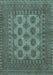 Machine Washable Southwestern Light Blue Country Rug, wshtr1690lblu