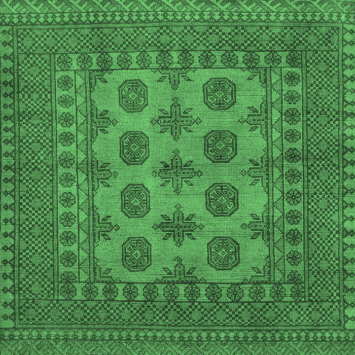 Square Southwestern Emerald Green Country Rug, tr1690emgrn