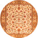 Machine Washable Persian Orange Traditional Area Rugs, wshtr1691org