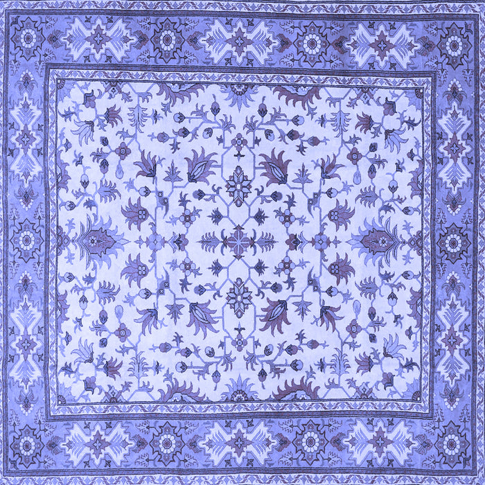 Square Persian Blue Traditional Rug, tr1691blu
