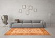 Machine Washable Persian Orange Traditional Area Rugs in a Living Room, wshtr1691org