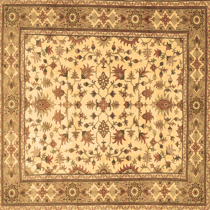 Square Machine Washable Persian Brown Traditional Rug, wshtr1691brn