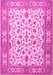 Machine Washable Persian Pink Traditional Rug, wshtr1691pnk