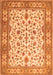 Serging Thickness of Machine Washable Persian Orange Traditional Area Rugs, wshtr1691org