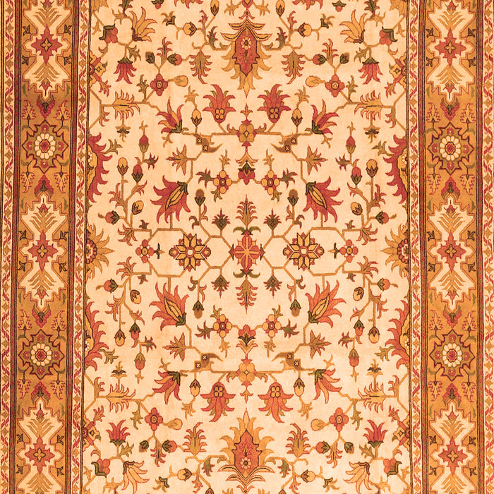 Serging Thickness of Machine Washable Persian Orange Traditional Area Rugs, wshtr1691org