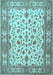 Machine Washable Persian Light Blue Traditional Rug, wshtr1691lblu