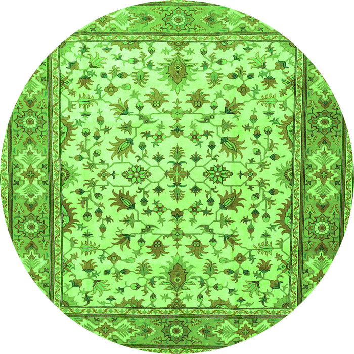 Machine Washable Persian Green Traditional Area Rugs, wshtr1691grn