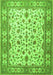 Serging Thickness of Machine Washable Persian Green Traditional Area Rugs, wshtr1691grn