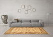 Machine Washable Persian Brown Traditional Rug in a Living Room,, wshtr1691brn